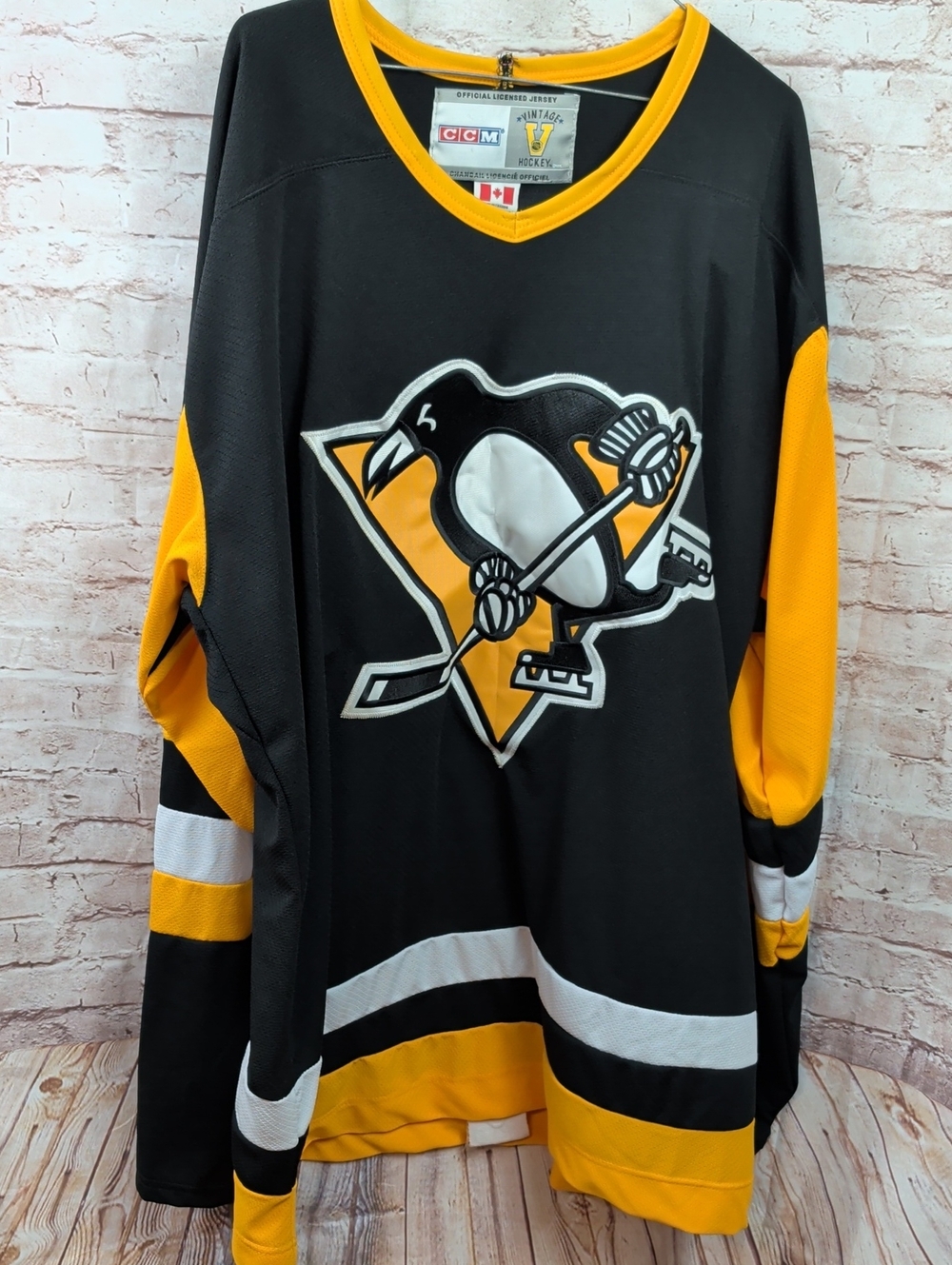 Ron FRANCIS Pittsburgh PENGUINS 10 Off. Lic. CCM Vintage Jersey, Size Men's 54